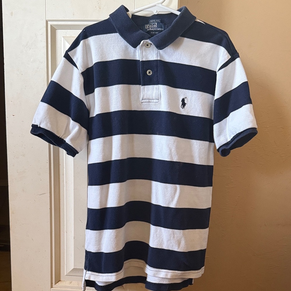 Ralph Lauren Polo Shirt in Navy and White